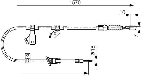 Cable Pull, parking brake 1 987 482 272