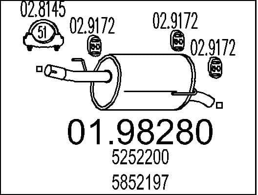 Rear Muffler 01.98280