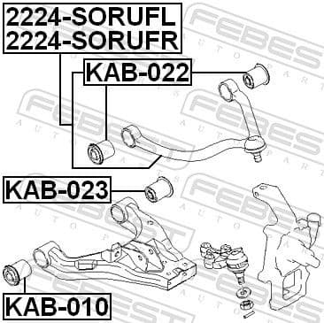 Control/Trailing Arm, wheel suspension 2224-SORUFL - image 2