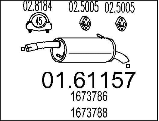 Rear Muffler 01.61157