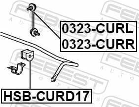 Mounting, stabiliser bar HSB-CURD17 - image 2