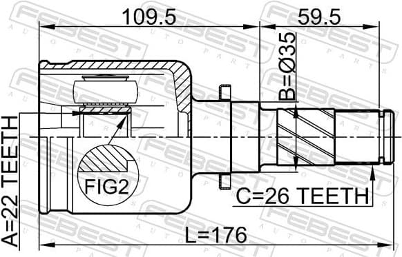 Joint Kit, drive shaft 0511-M316ATLH - image 2