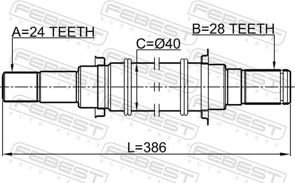 Drive Shaft 0512-BL16MT - image 2