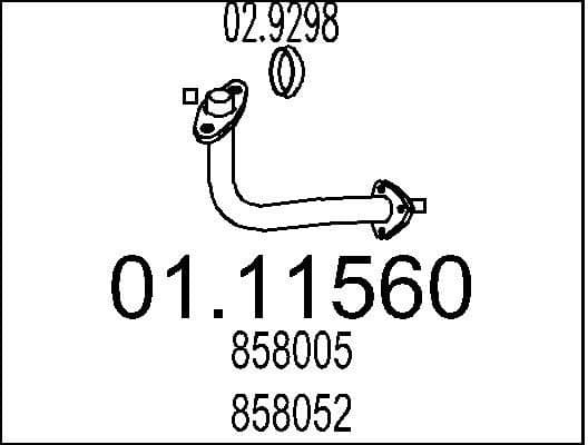 Exhaust Pipe 01.11560