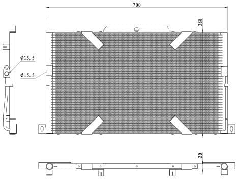 Condenser, air conditioning EASY FIT 350489