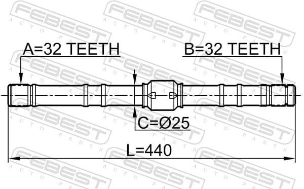Drive Shaft 0212-SR20RH - image 2