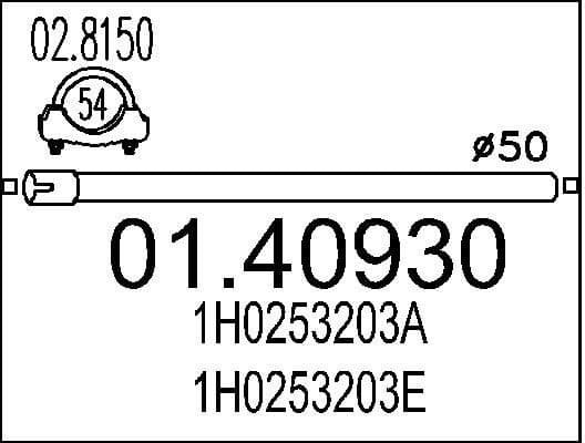 Exhaust Pipe 01.40930