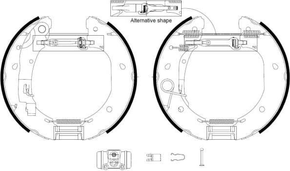 Brake Shoe Set Shoe Kit Pro 84060900 - image 2
