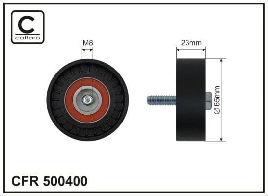 Deflection/Guide Pulley, V-ribbed belt 500400