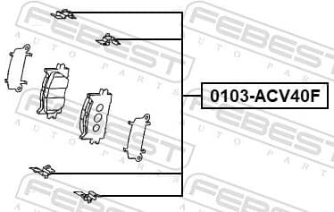 Accessory Kit, disc brake pad 0103-ACV40F - image 2