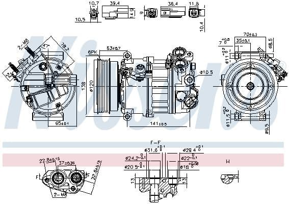 Compressor, air conditioning ** FIRST FIT ** 890593