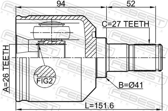 Joint Kit, drive shaft 1211-SANFELH - image 2