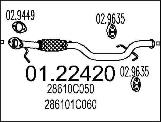 Exhaust Pipe 01.22420