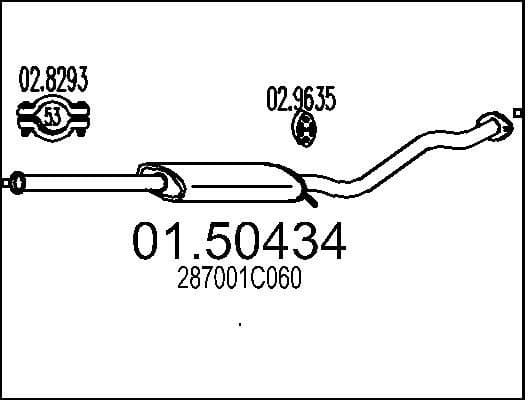 Centre Muffler 01.50434