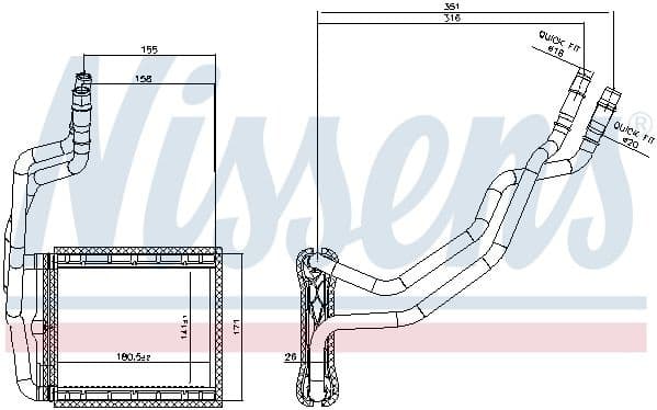 Heat Exchanger, interior heating 707211