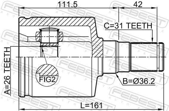 Joint Kit, drive shaft 2111-CA223LH - image 2