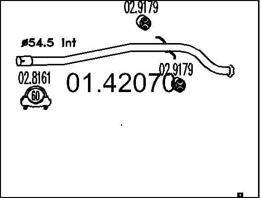 Exhaust Pipe 01.42070