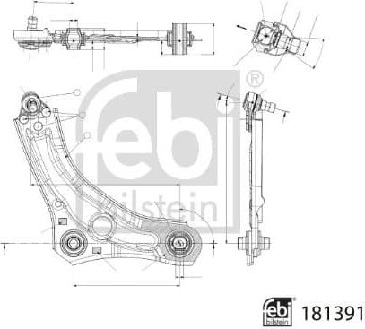Control/Trailing Arm, wheel suspension 181391 - image 2
