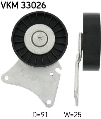 Deflection/Guide Pulley, V-ribbed belt VKM 33026 - image 2