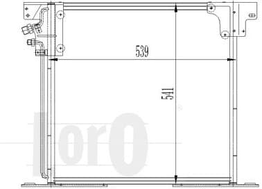Condenser, air conditioning LORO 054-016-0020 - image 2