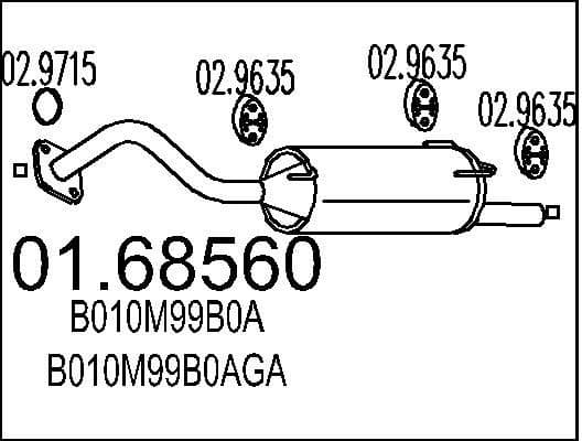 Rear Muffler 01.68560