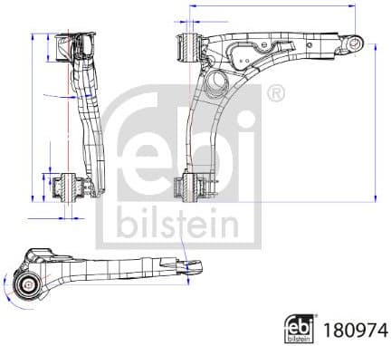 Control/Trailing Arm, wheel suspension 180974 - image 2