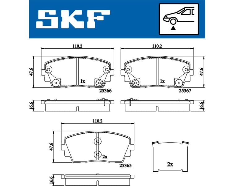 Brake Pad Set, disc brake VKBP80332A