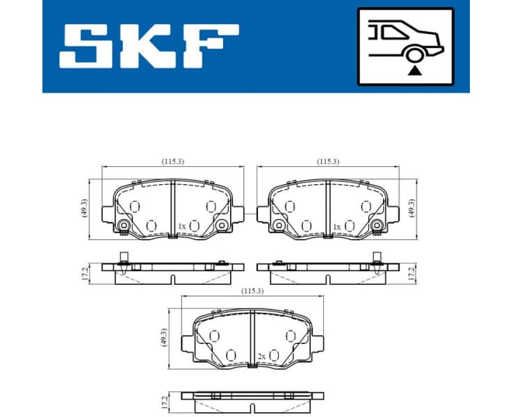 Brake Pad Set, disc brake VKBP90569A