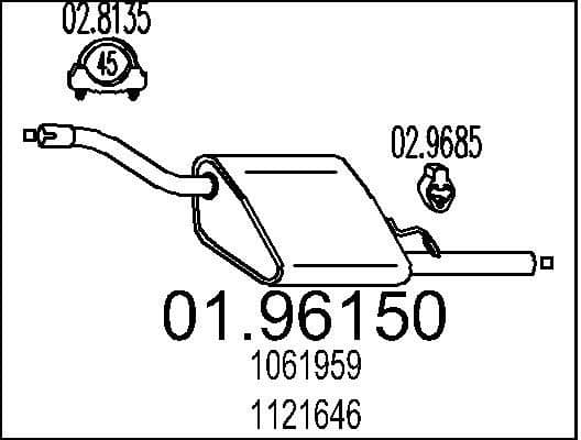 Rear Muffler 01.96150