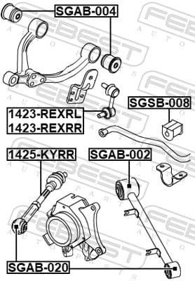 Control/Trailing Arm, wheel suspension 1425-KYRR - image 2