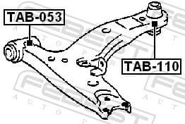 Mounting, control/trailing arm TAB-053 - image 2
