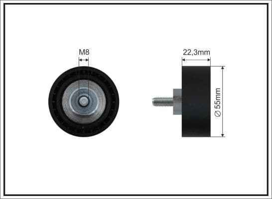 Deflection/Guide Pulley, V-ribbed belt 500226