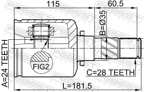 Joint Kit, drive shaft 0511-MZ5ATLH - image 2