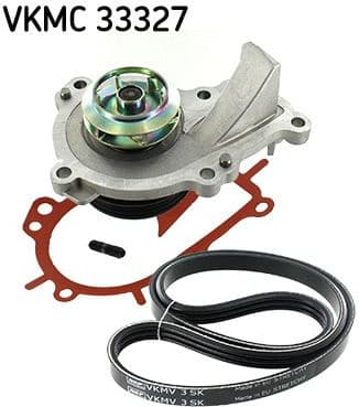 Water Pump + V-ribbed Belt Kit VKMC33327 - image 2