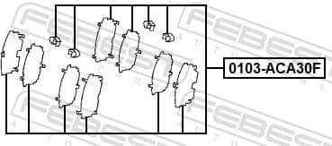 Anti-Squeal Foil, brake pad (back plate) 0103-ACA30F - image 2
