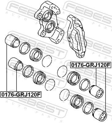 Piston, brake caliper 0176-GRJ120F - image 2