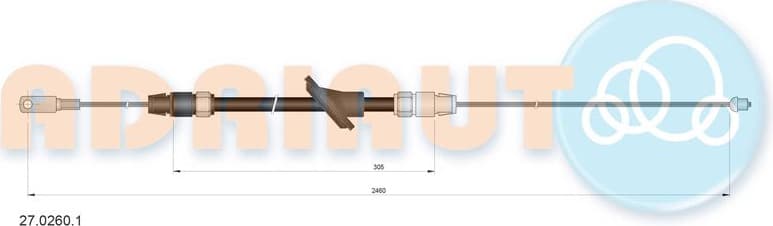 Cable Pull, parking brake 27.0260.1