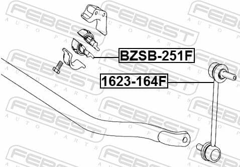 Mounting, stabiliser bar BZSB-251F - image 2