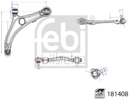 Control/Trailing Arm, wheel suspension 181408