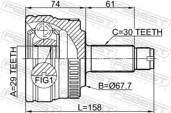 Joint Kit, drive shaft 2910-RRIIIR - image 2