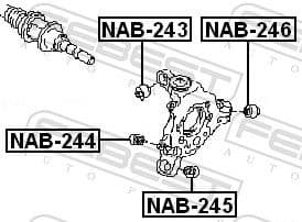 Mounting, control/trailing arm NAB-243 - image 2