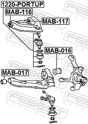 Mounting, control/trailing arm MAB-117 - image 2