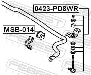 Link/Coupling Rod, stabiliser bar 0423-PD8WR - image 2