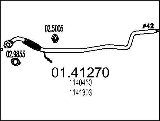 Exhaust Pipe 01.41270