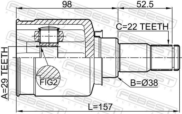Joint Kit, drive shaft 1111-T250 - image 2