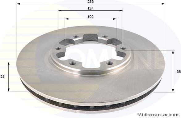 Brake Disc COATED ADC0291V - image 2