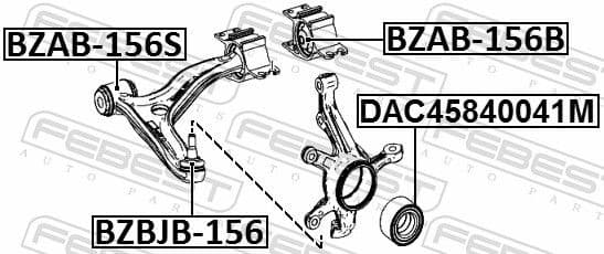 Repair Kit, control arm BZAB-156S - image 2