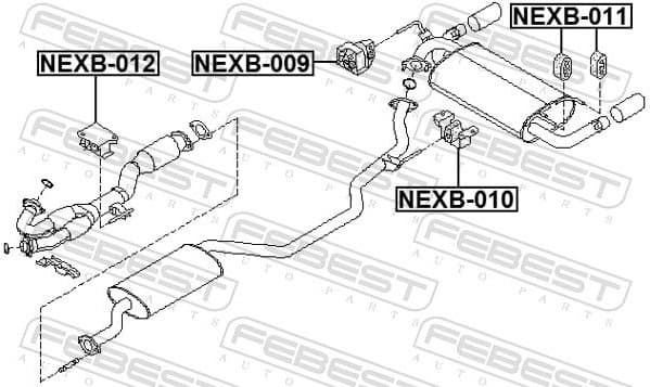 Mounting Kit, exhaust system NEXB-010 - image 2