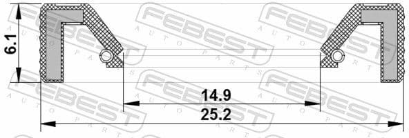 Oil Seal, manual transmission 95KAY-16250609X - image 2