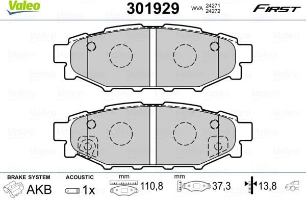 Brake Pad Set, disc brake ESSENTIAL 301929